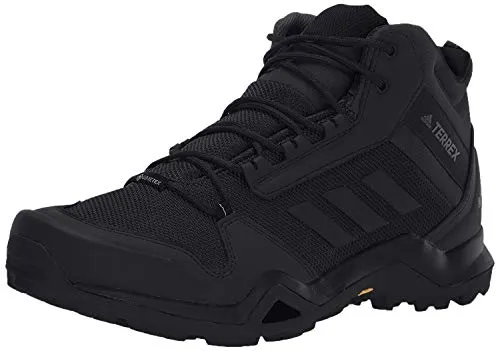 adidas Men's Terrex Ax3 Mid Gore-tex Hiking Boot, Black/Black/Carbon, 12