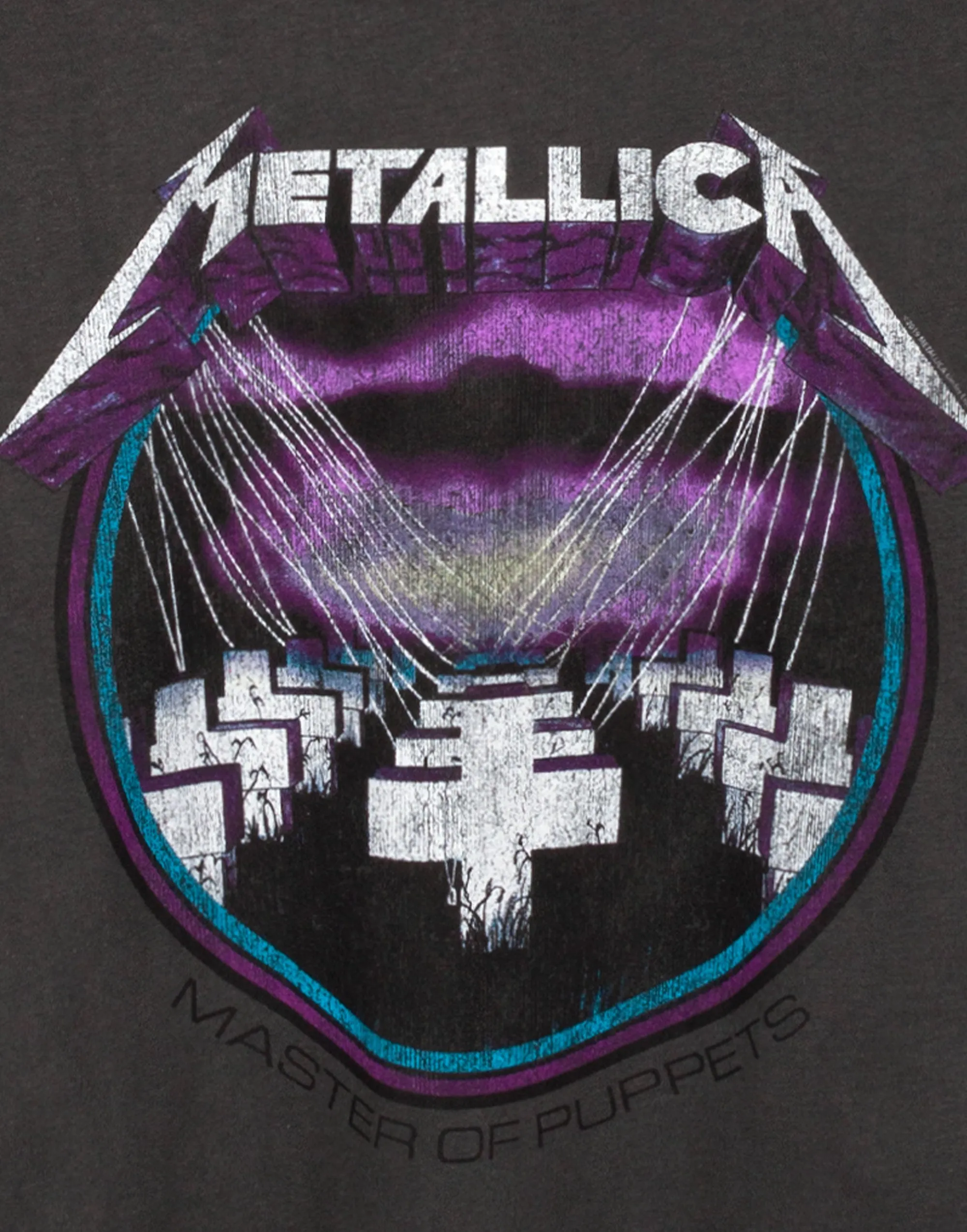 Amplified Metallica Master Of Puppets Women's Cropped T-Shirt