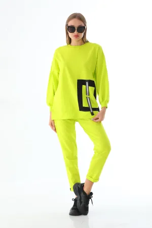 B&P Nefla Tracksuit Neon Yellow