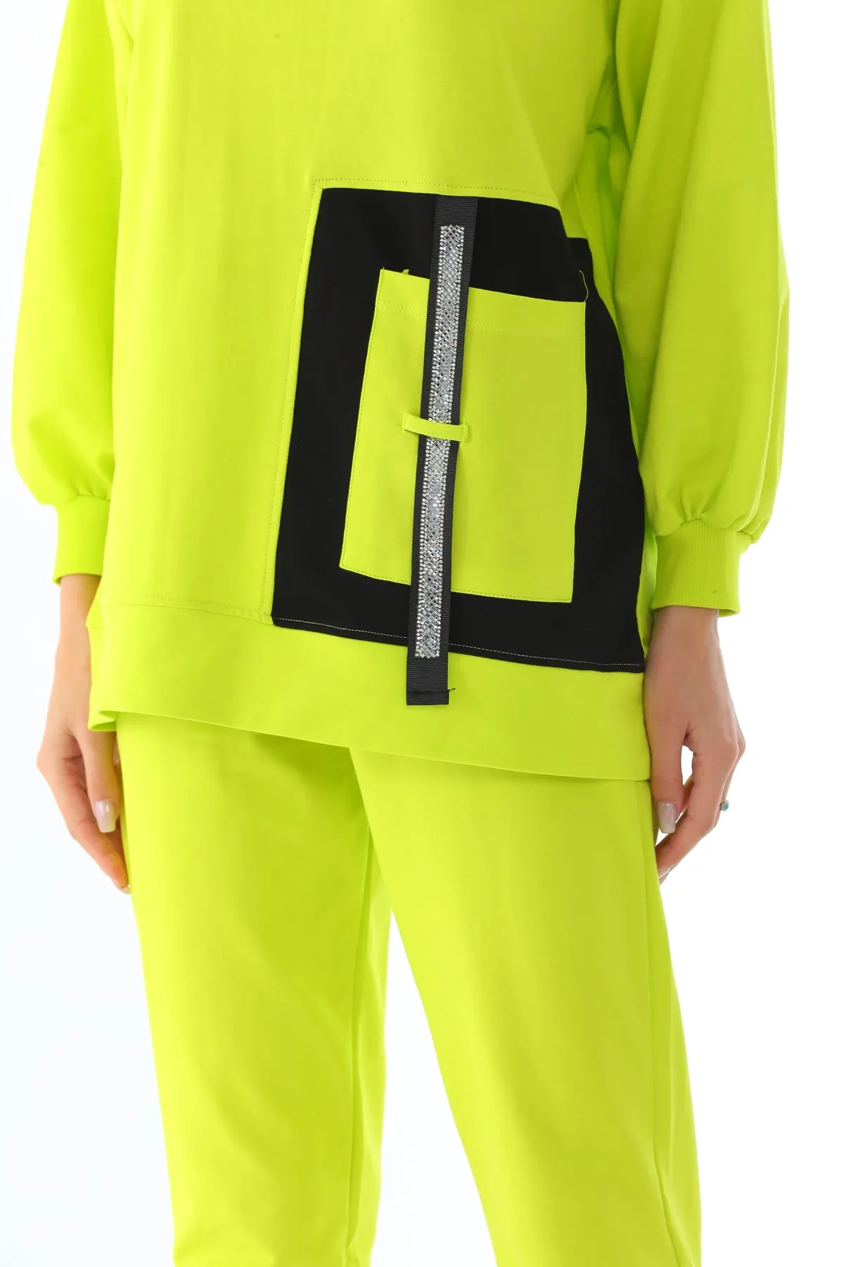 B&P Nefla Tracksuit Neon Yellow