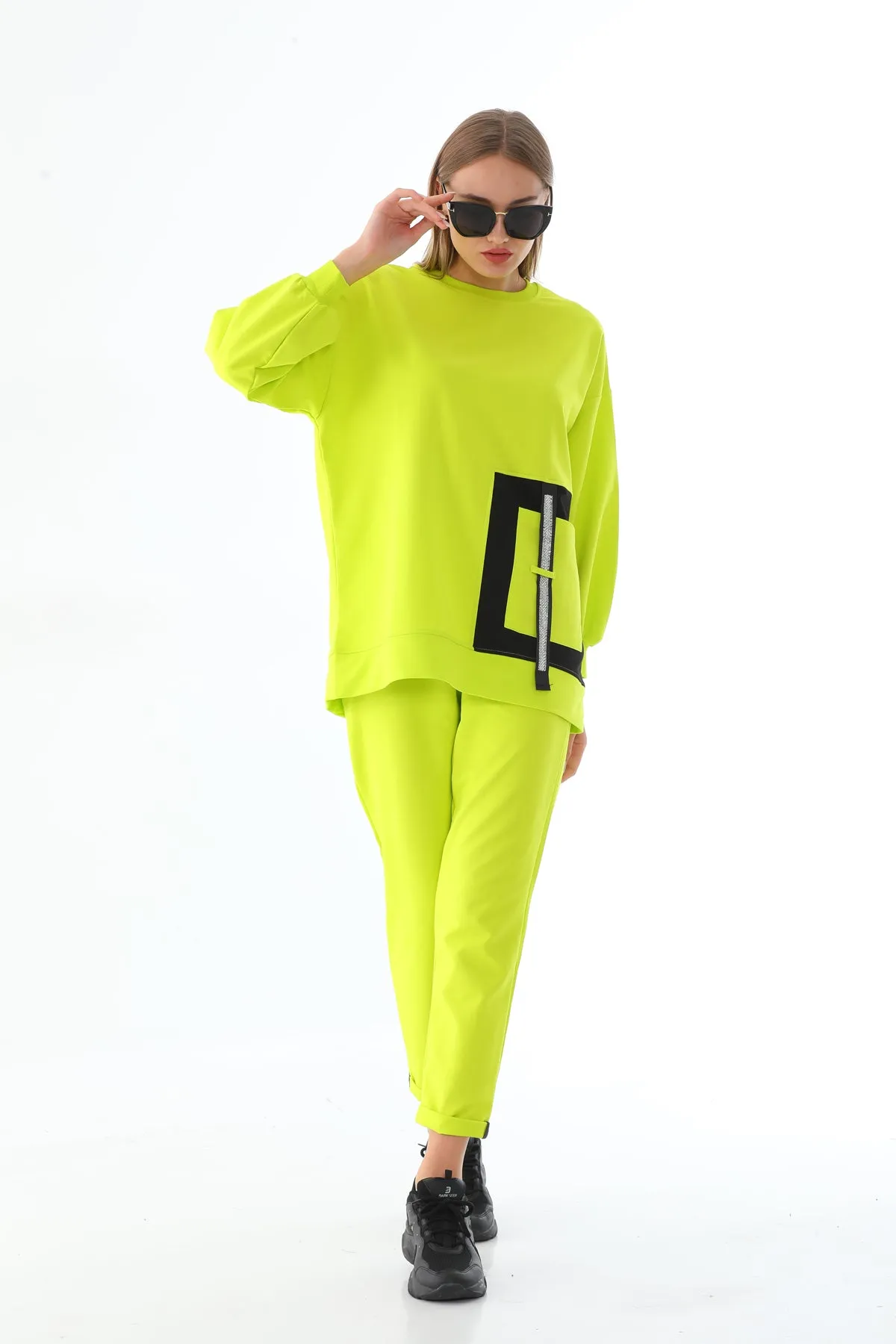 B&P Nefla Tracksuit Neon Yellow