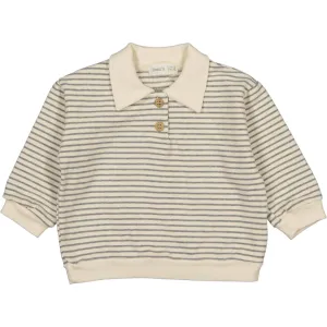 Bean's (Barcelona) - Organic Polo Sweatshirt - Ecru Stripe