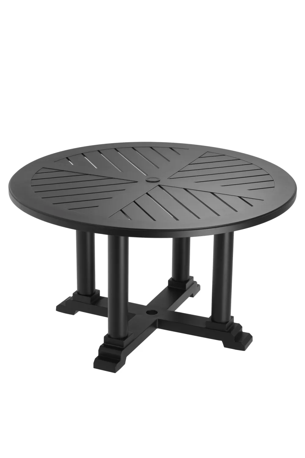 Black Round Outdoor Dining Table | Eichholtz Bell Rive S