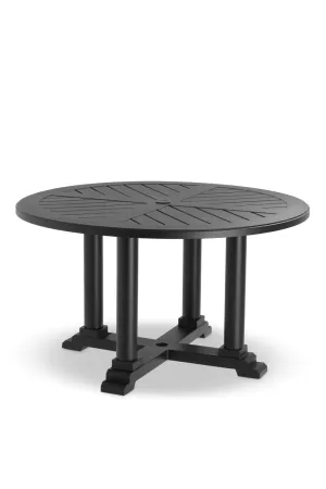 Black Round Outdoor Dining Table | Eichholtz Bell Rive S