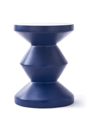 Blue Fiber Glass Outdoor Stool | Pols Potten Zig Zag