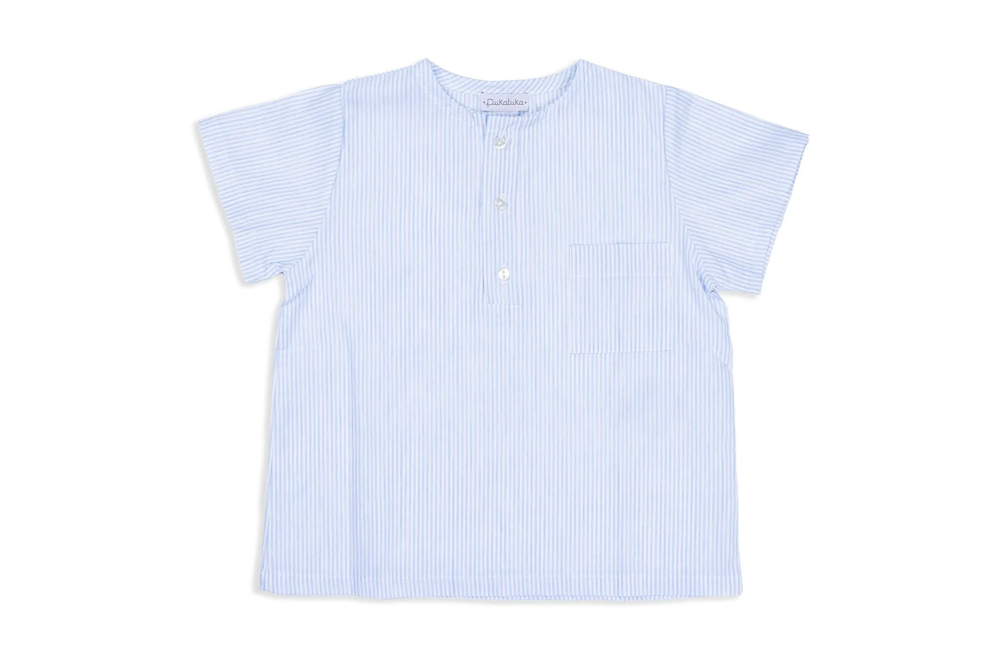 Blue Stripe Short Sleeved Shirt