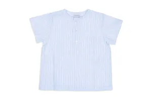 Blue Stripe Short Sleeved Shirt