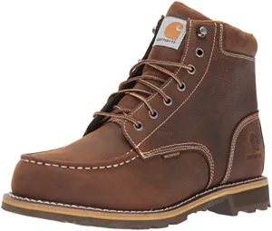 Carhartt Men's 6" Lug Bottom Moc Soft Toe CMW6197 Industrial Boot, Dark Bison Oil Tanned, 10 M US