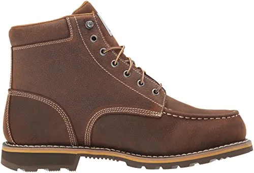 Carhartt Men's 6" Lug Bottom Moc Soft Toe CMW6197 Industrial Boot, Dark Bison Oil Tanned, 10 M US