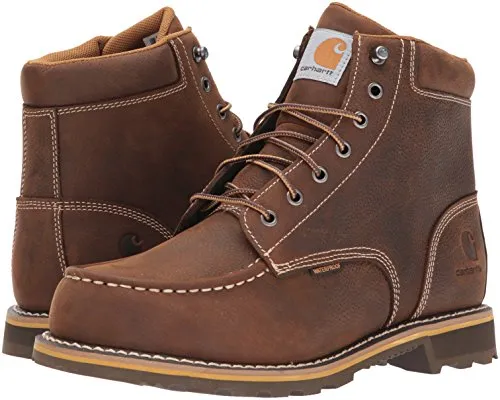 Carhartt Men's 6" Lug Bottom Moc Soft Toe CMW6197 Industrial Boot, Dark Bison Oil Tanned, 10 M US