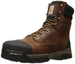 Carhartt mens 8" Energy Waterproof Composite Toe Cme8355 Industrial Boot, Peanut Oil Tan Leather, 9.5 US