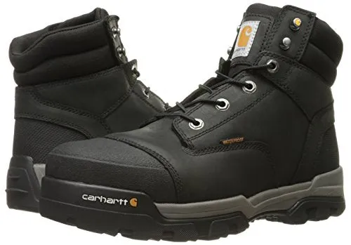 Carhartt Men's Ground Force 6-Inch Black Waterproof Work Boot - Composite Toe, Black Oil Tanned, 9.5M US - CME6351