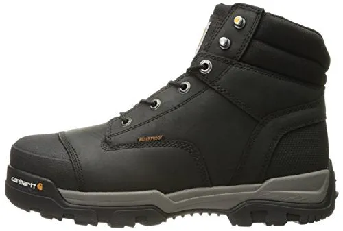 Carhartt Men's Ground Force 6-Inch Black Waterproof Work Boot - Composite Toe, Black Oil Tanned, 9.5M US - CME6351