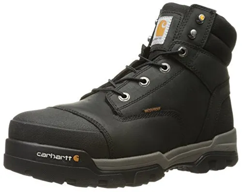 Carhartt Men's Ground Force 6-Inch Black Waterproof Work Boot - Composite Toe, Black Oil Tanned, 9.5M US - CME6351