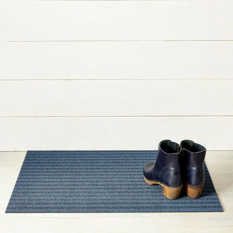 Chilewich Shag Breton Stripe Floormat Blueberry