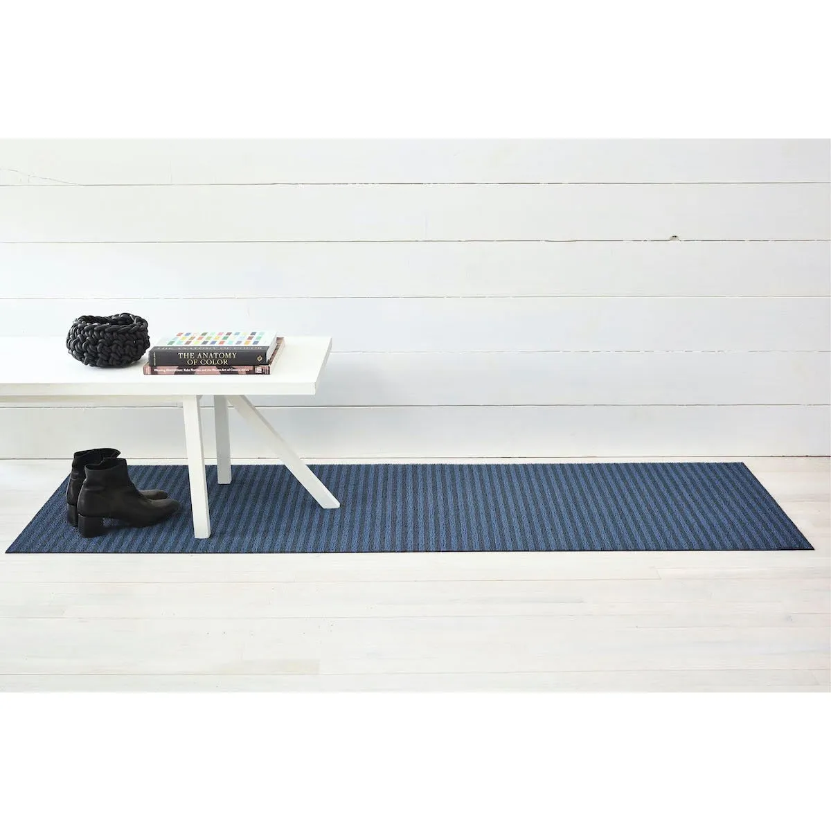 Chilewich Shag Breton Stripe Floormat Blueberry