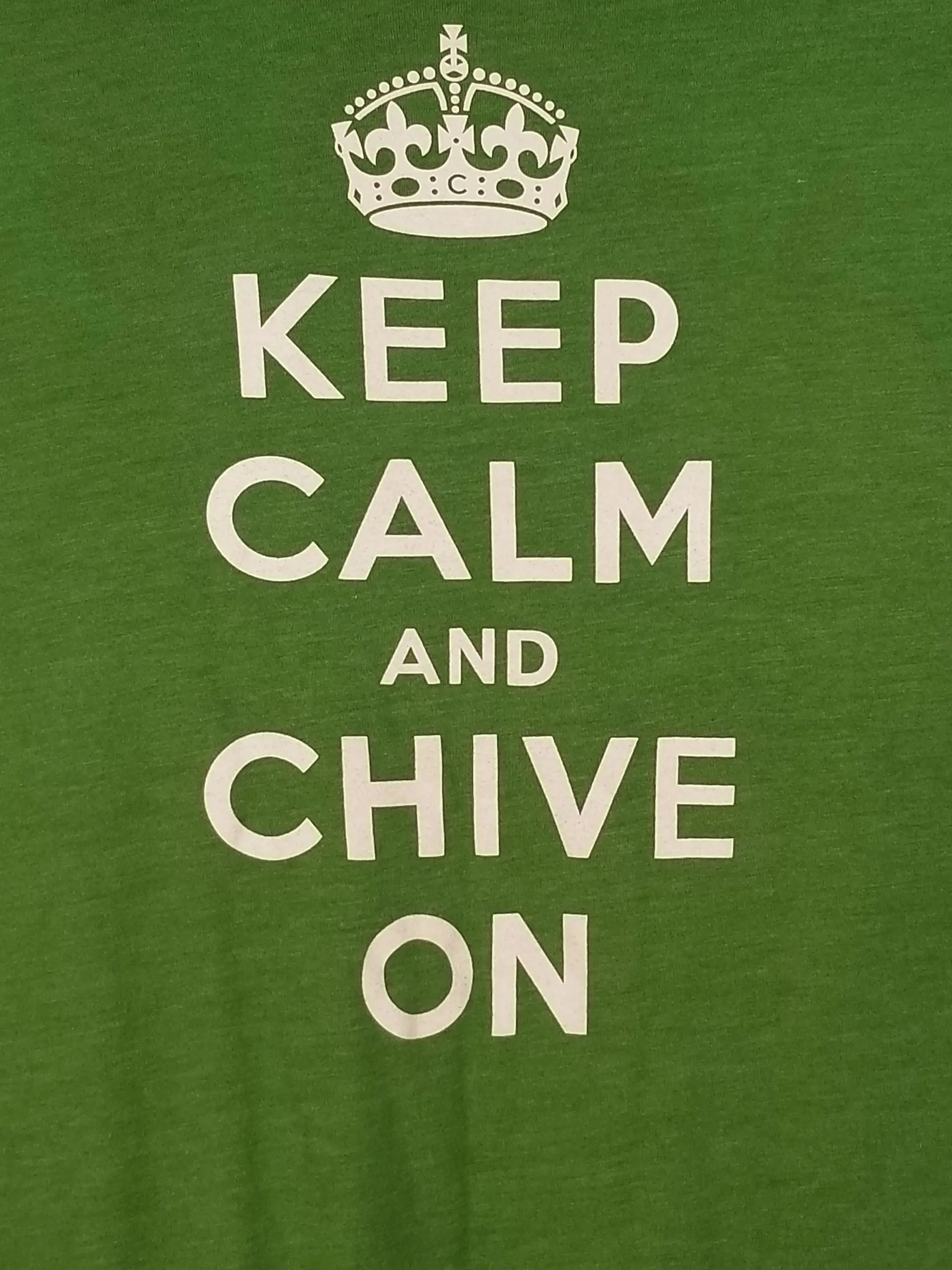 Chive Tees "Keep Calm and Chive On" Tee Large