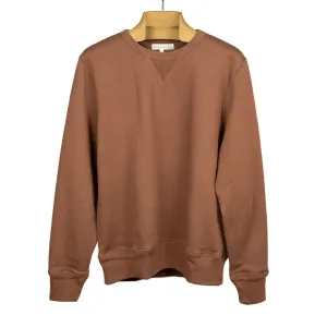 Classic three-thread 346 sweatshirt in "tan" brown cotton