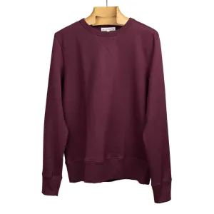 Classic three-thread 346 sweatshirt in 'Ruby Red' burgundy cotton