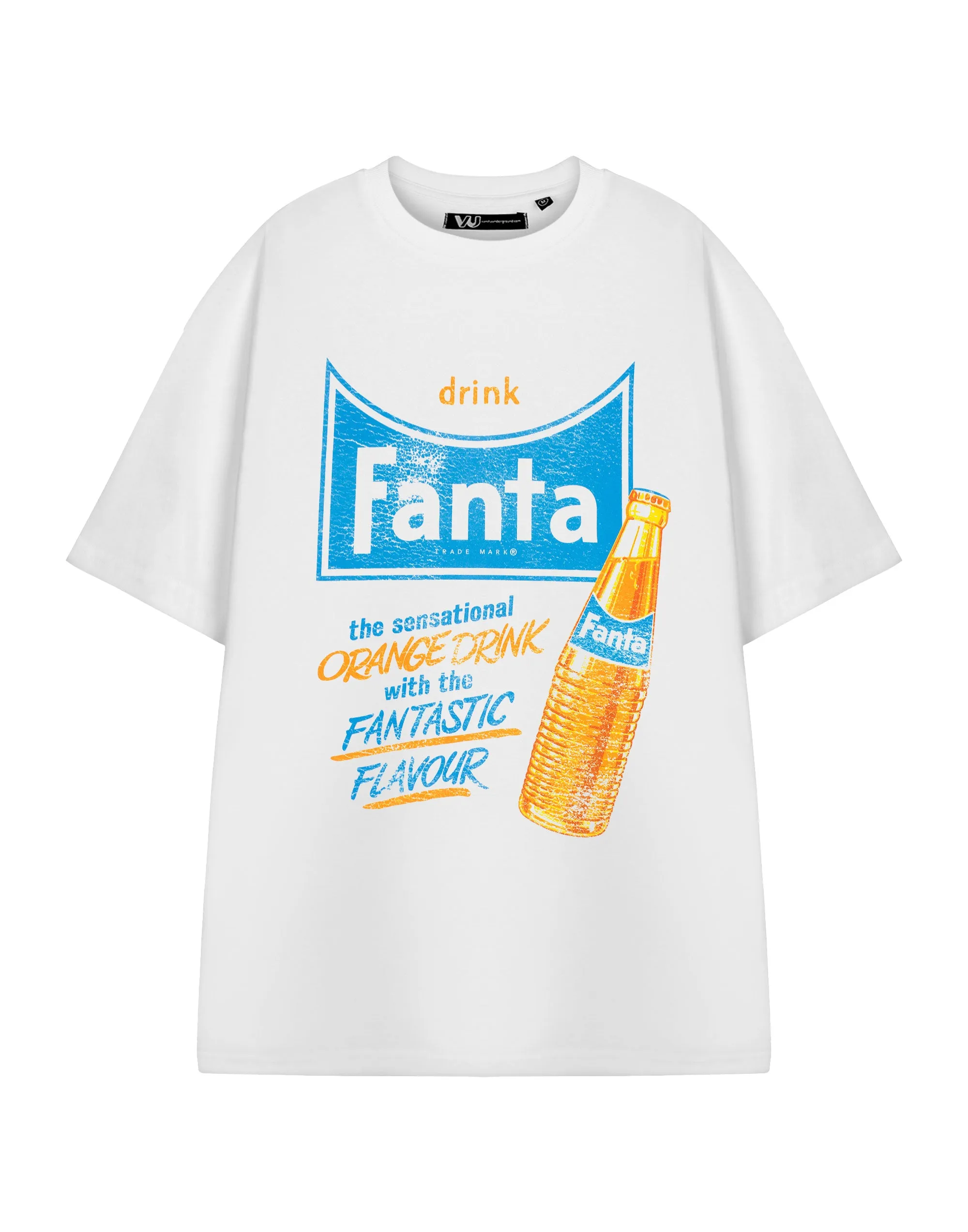 Coca Cola Fanta Orange Drink Unisex White Short Sleeved T-Shirt