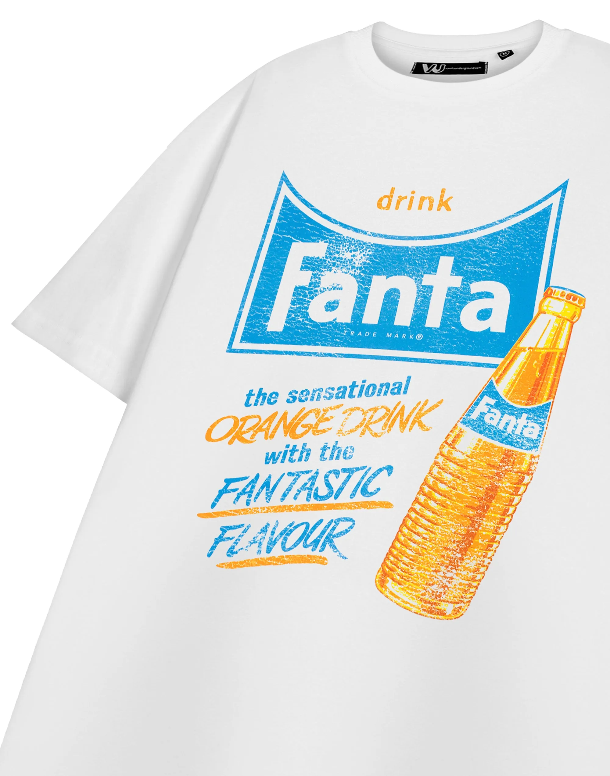 Coca Cola Fanta Orange Drink Unisex White Short Sleeved T-Shirt