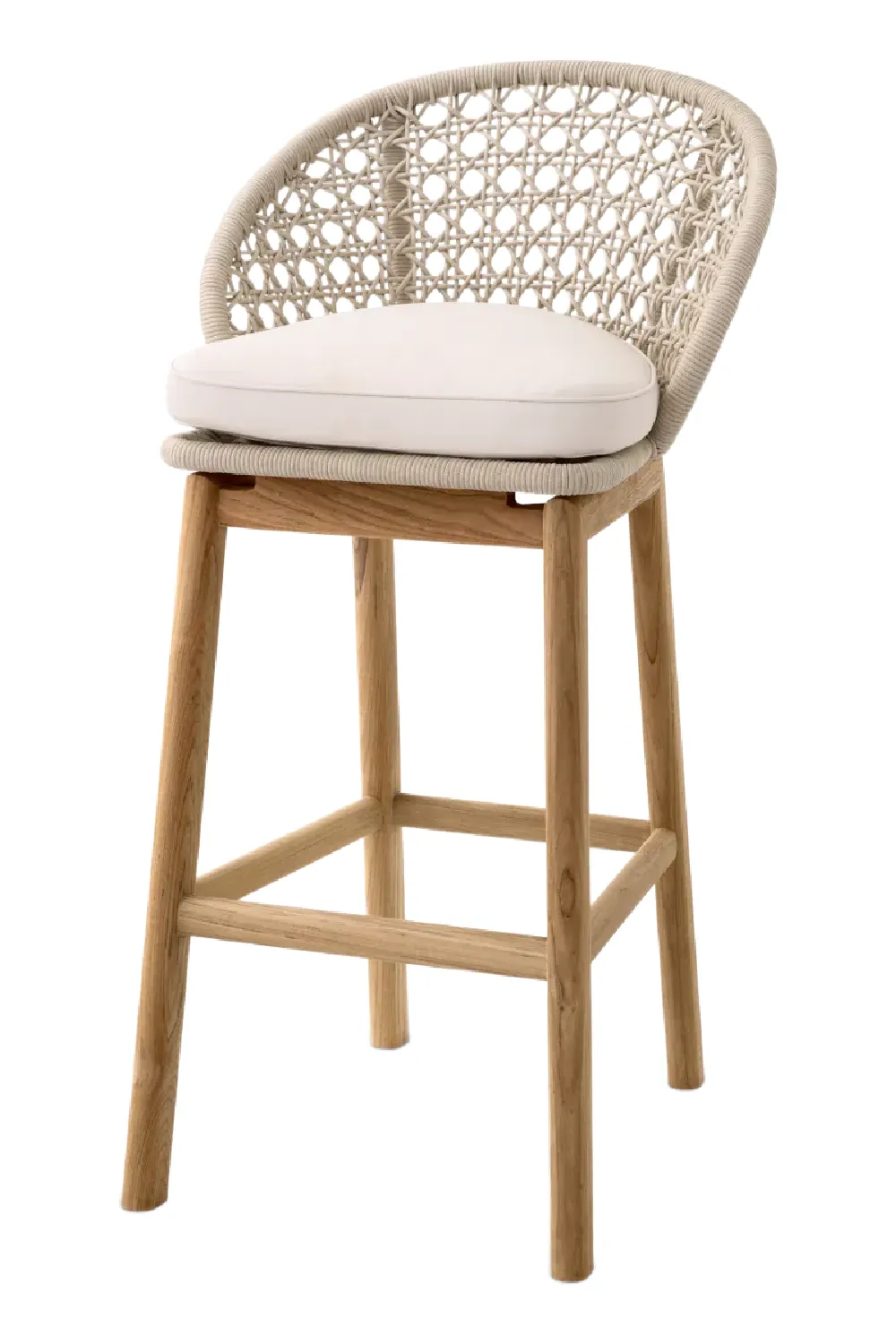 Cream Weave Outdoor Counter Stool | Eichholtz Trinity