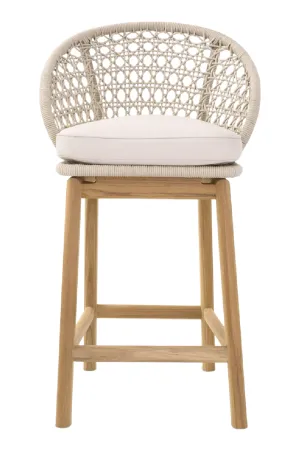 Cream Weave Outdoor Counter Stool | Eichholtz Trinity