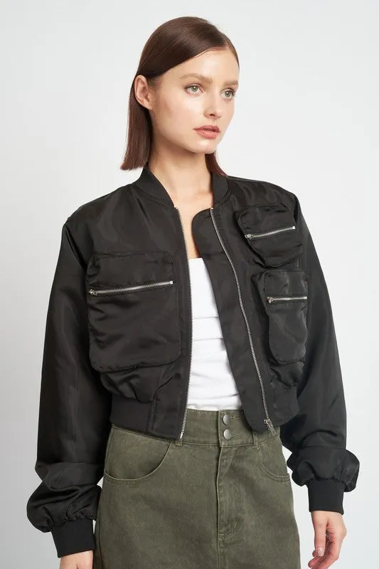 CROPPED BOMBER JACKET *Online Only*