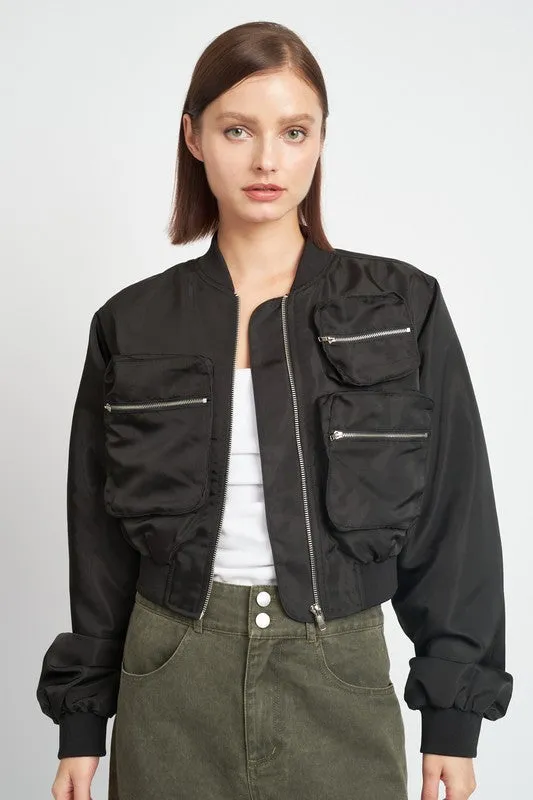 CROPPED BOMBER JACKET *Online Only*