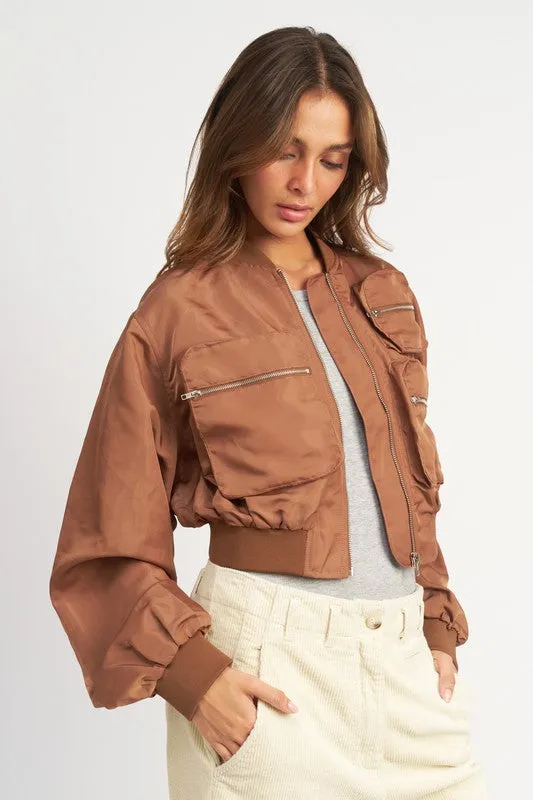 CROPPED BOMBER JACKET *Online Only*