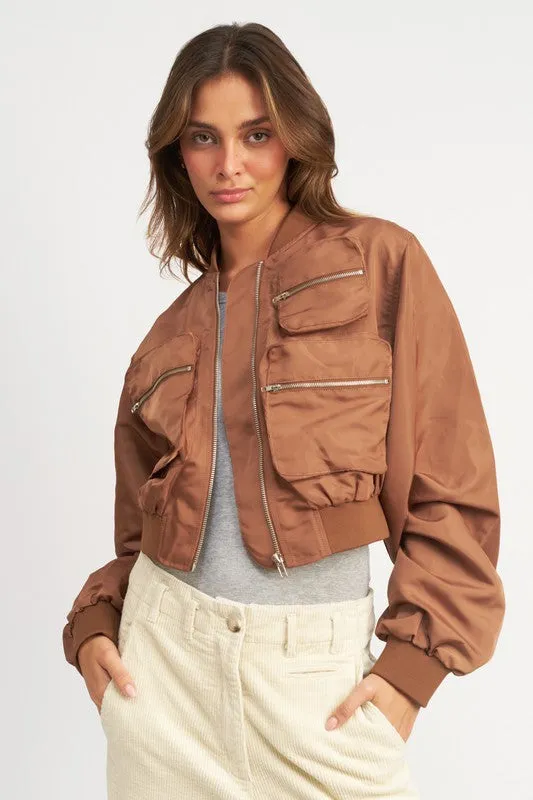 CROPPED BOMBER JACKET *Online Only*