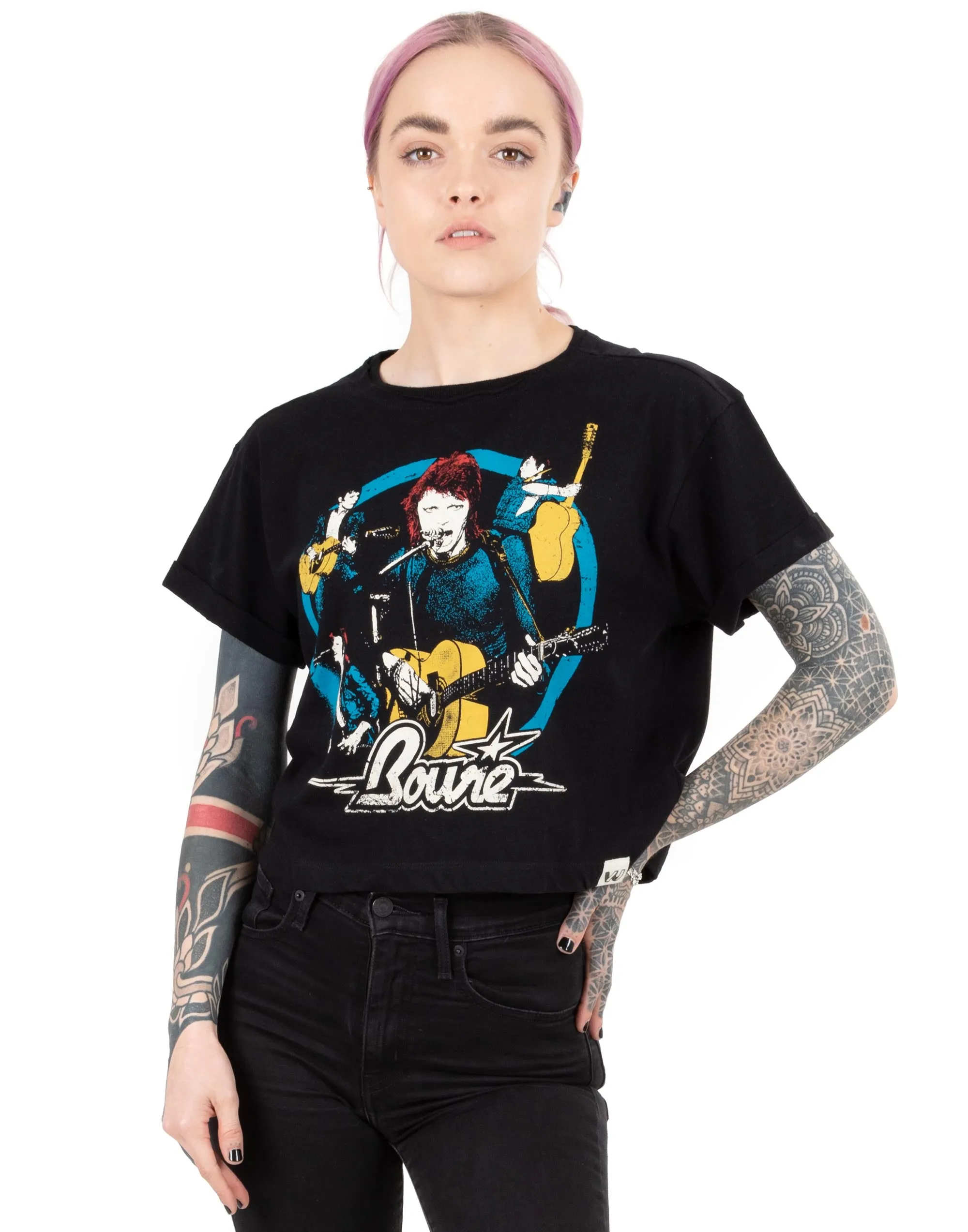 David Bowie Cropped T-Shirt For Women