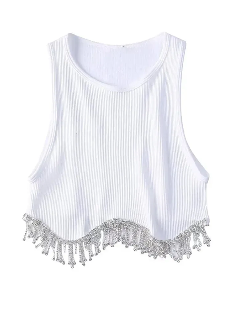 Diamond Tassel Tank Top