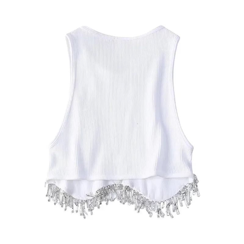 Diamond Tassel Tank Top