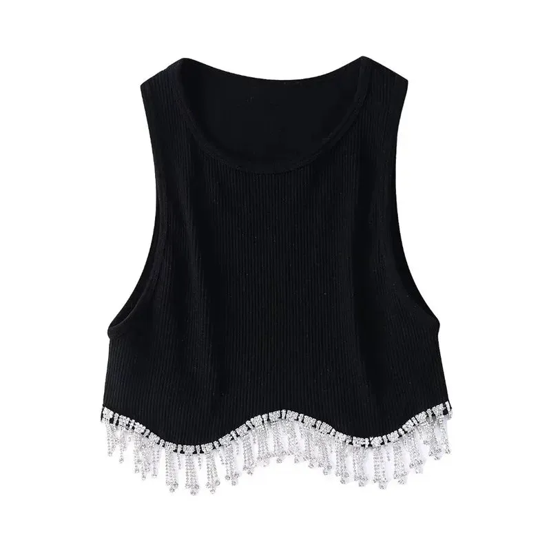 Diamond Tassel Tank Top