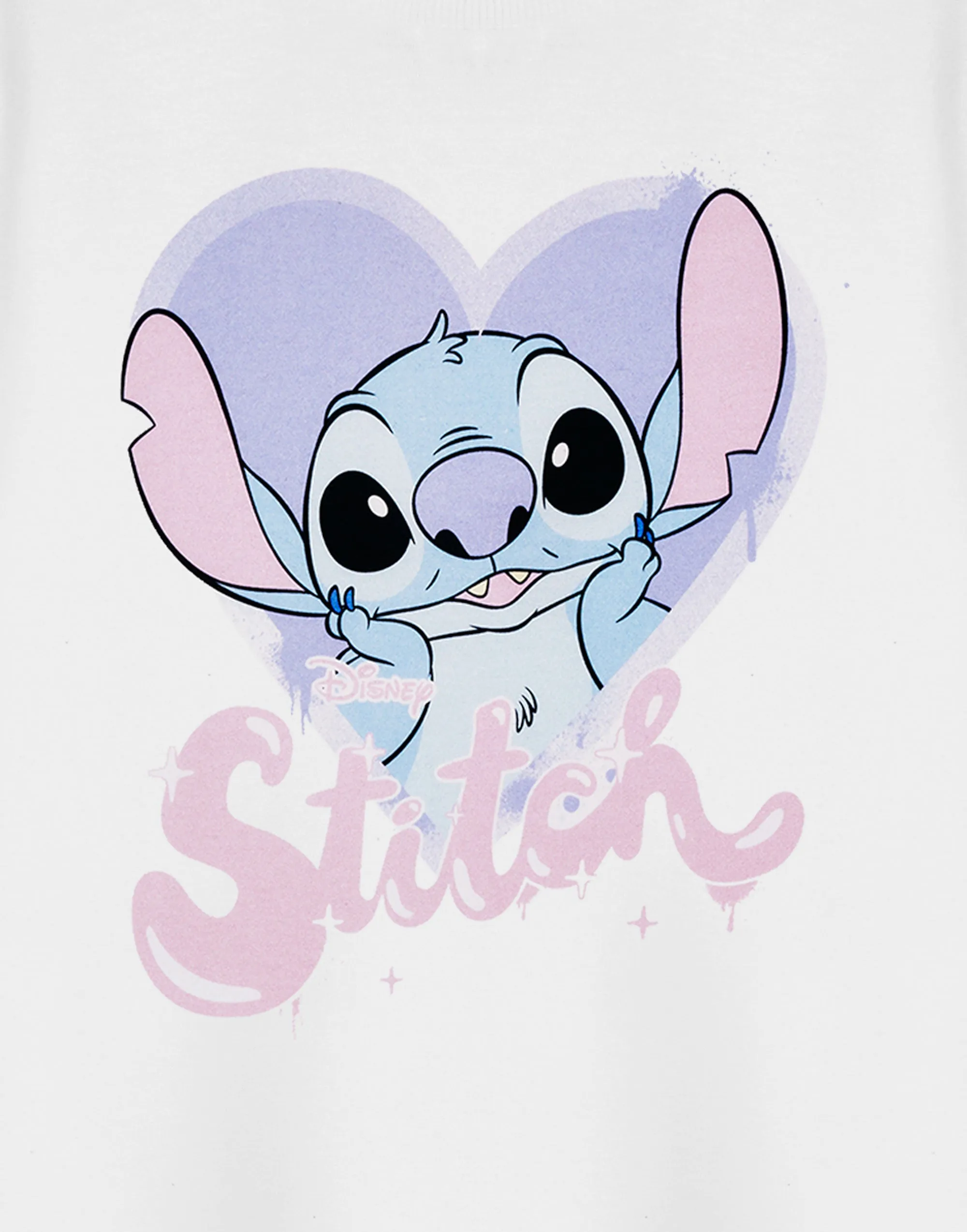 Disney Heart Bubble Girls White Short Sleeved T-Shirt