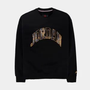 Essential Holiday Fleece Mens Sweatshirt (Black/Gold)