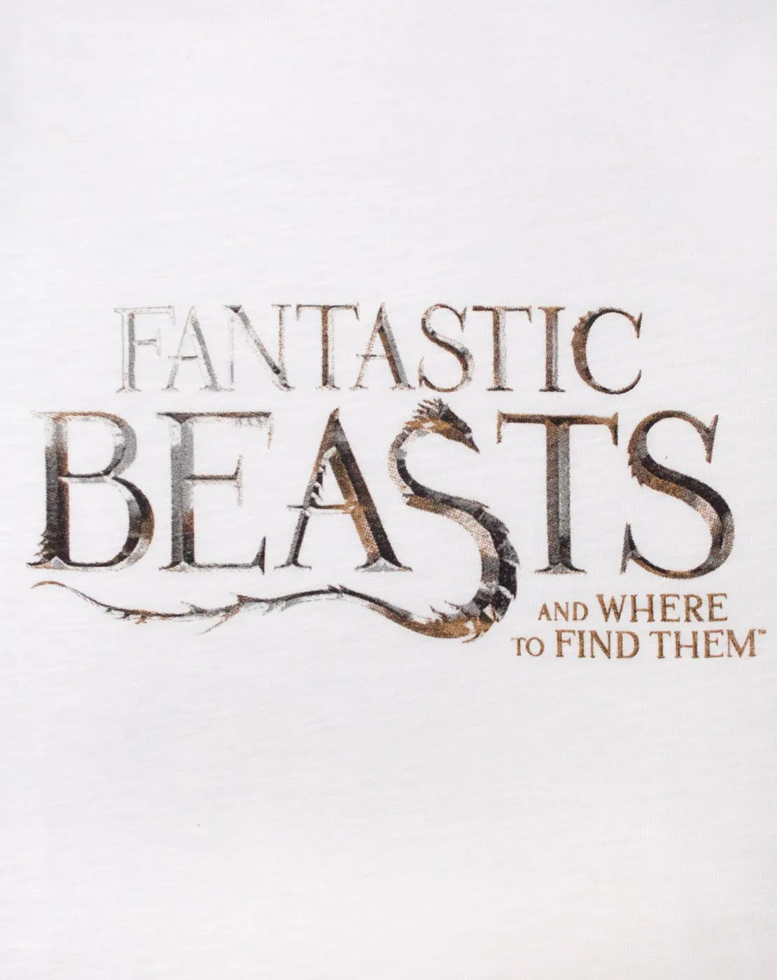 Fantastic Beasts And Where To Find Them Girls White Short Sleeved T-Shirt