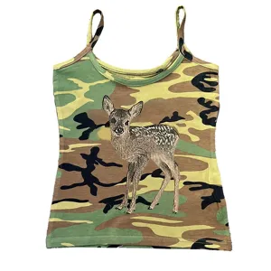 Fawn Print Camouflage Tank Top