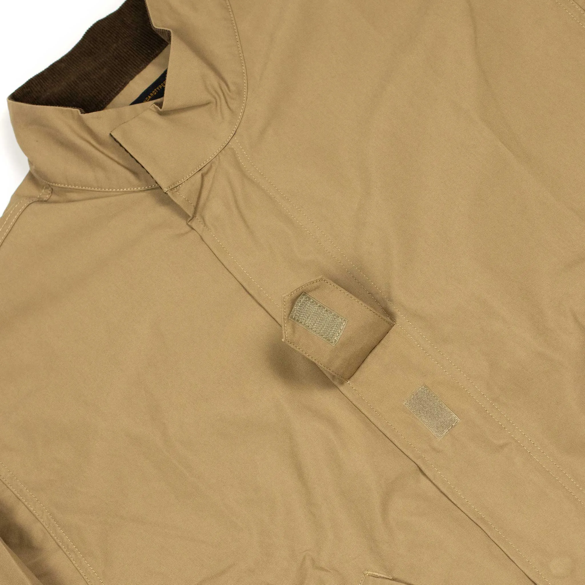 Field parka in tan cotton and poly twill