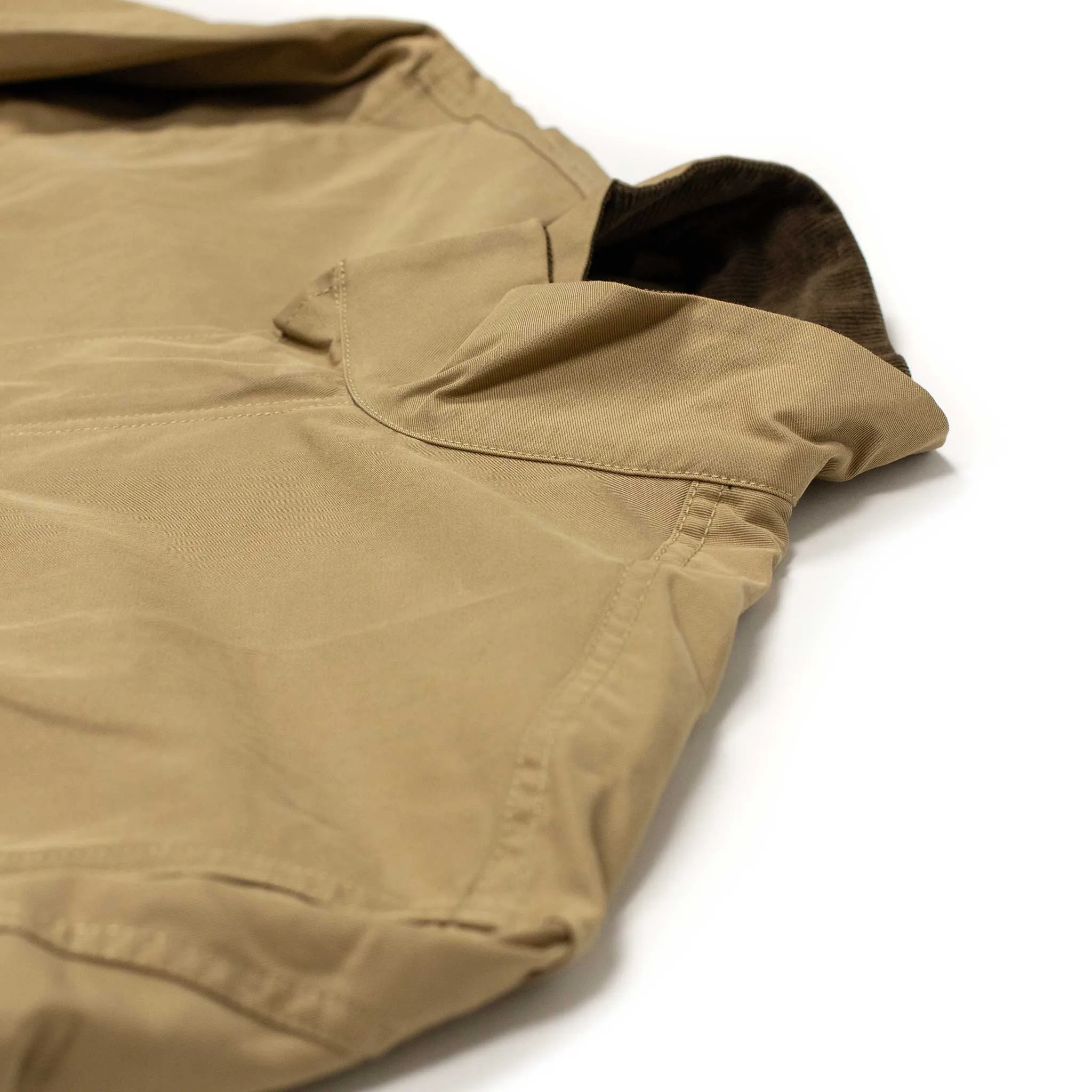 Field parka in tan cotton and poly twill