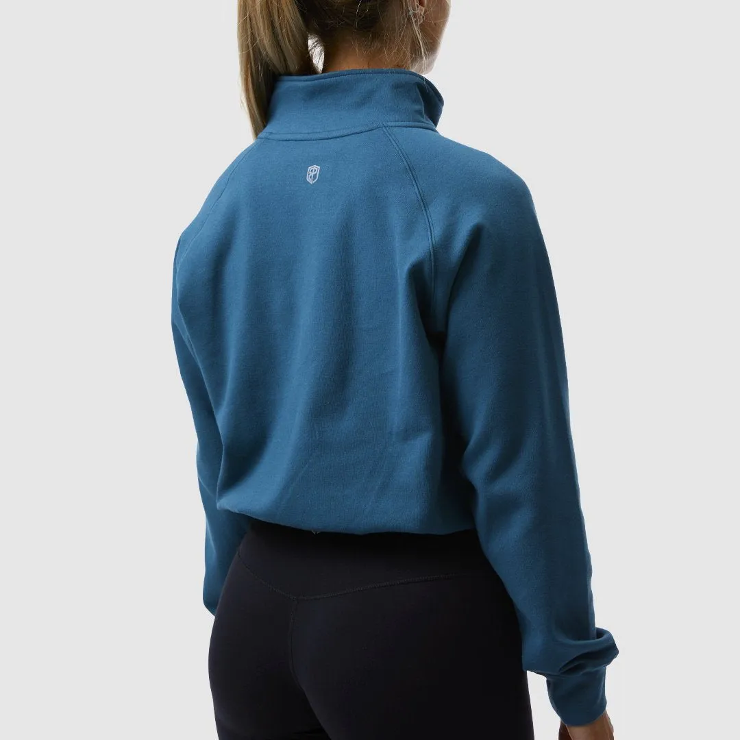 Free Spirit Cropped Sweatshirt (Slate Teal)