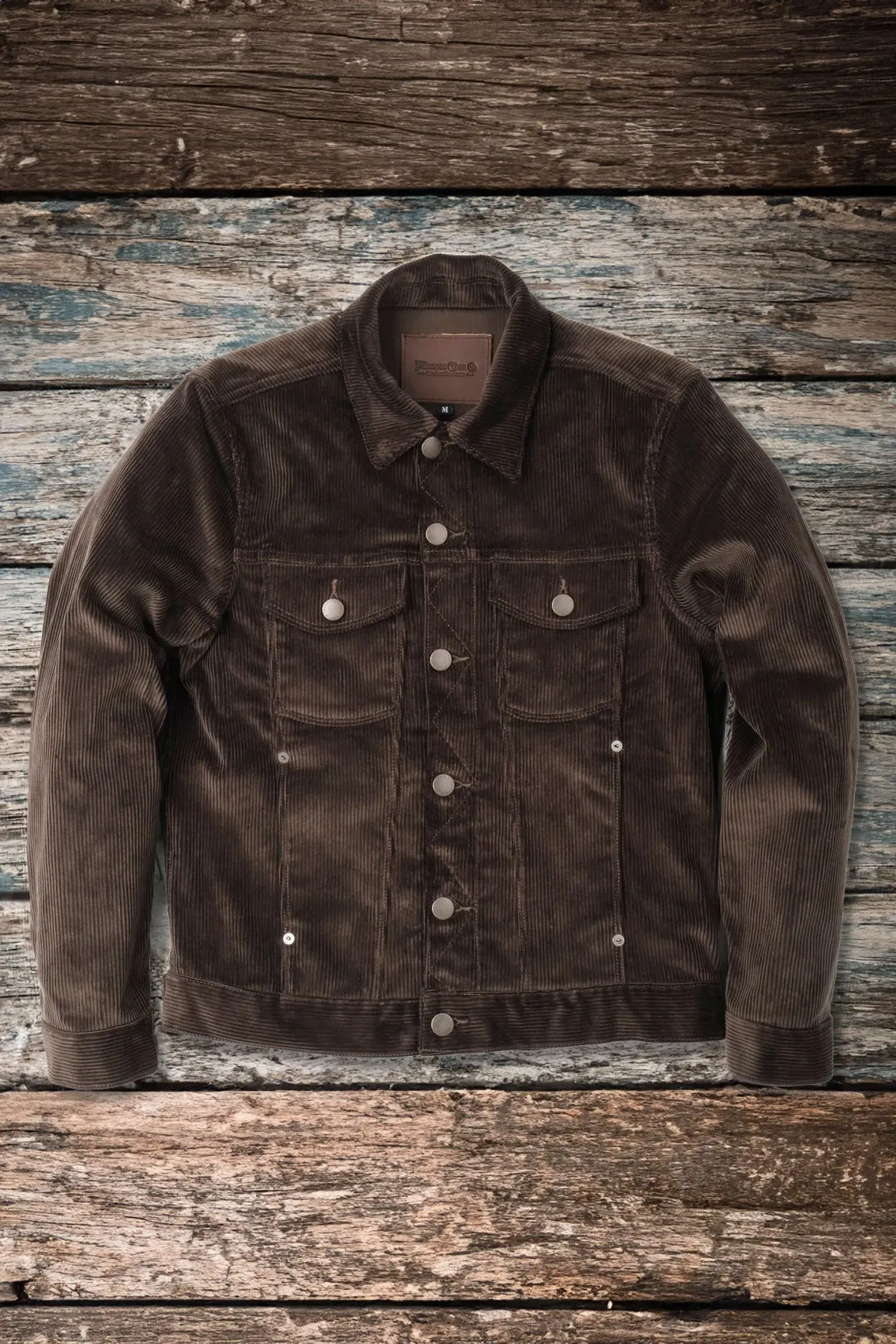 Freenote Cloth - CD-1 Corduroy Classic Trucker Jacket in Espresso