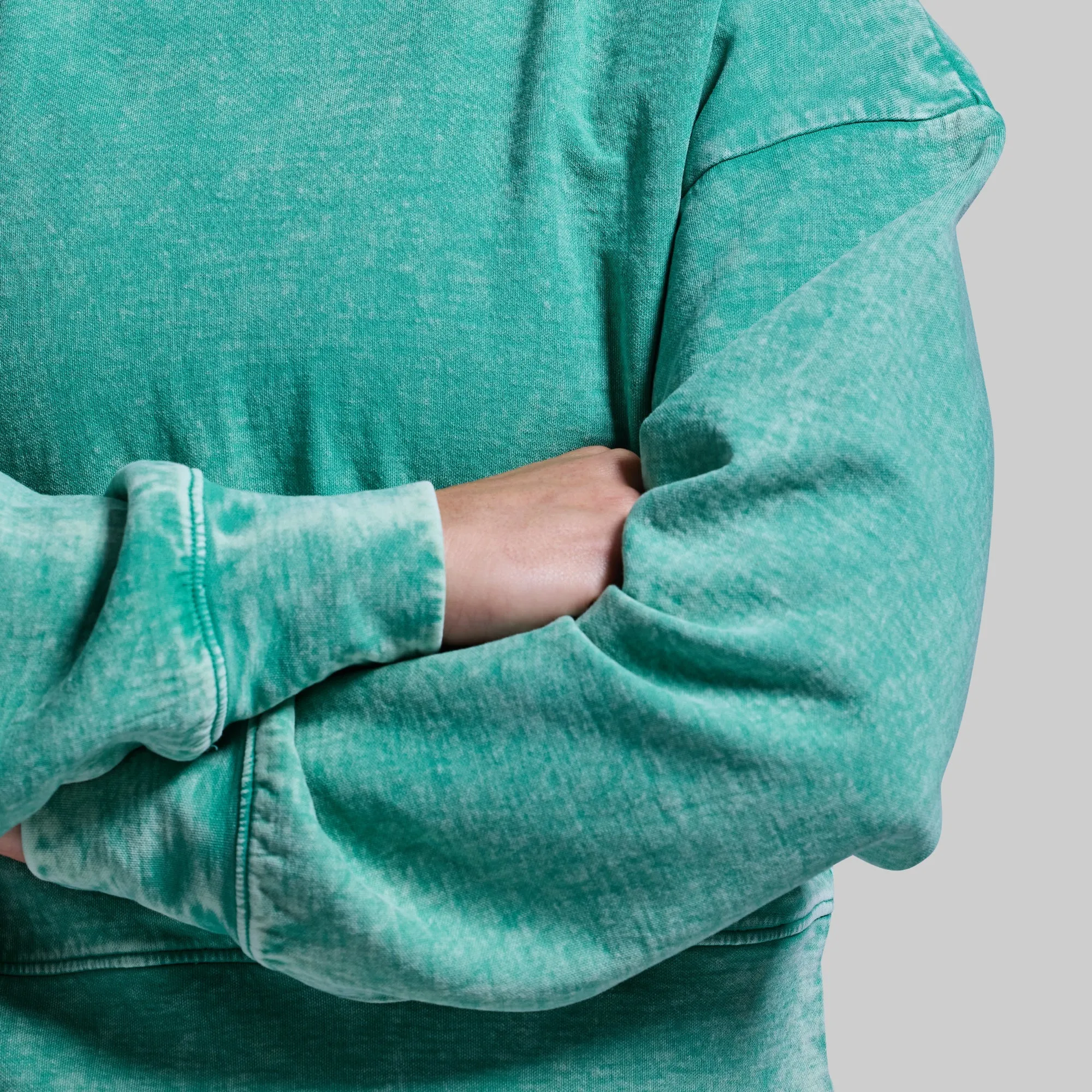 Good Karma Cropped Sweatshirt (Washed Jade)