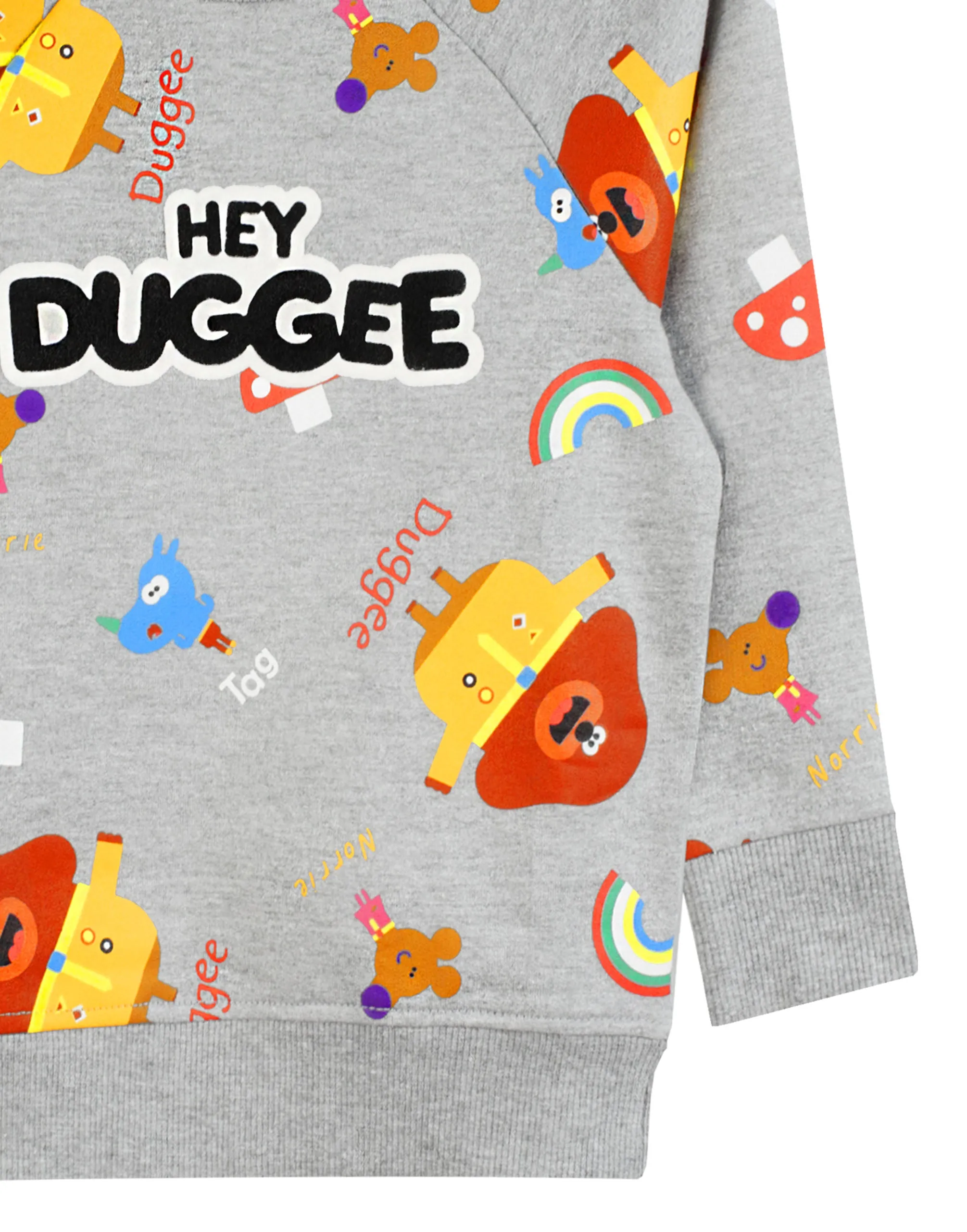 Hey Duggee Sweatshirt Squirrels Club Boy's Grey Long Sleeved Kids Sweater