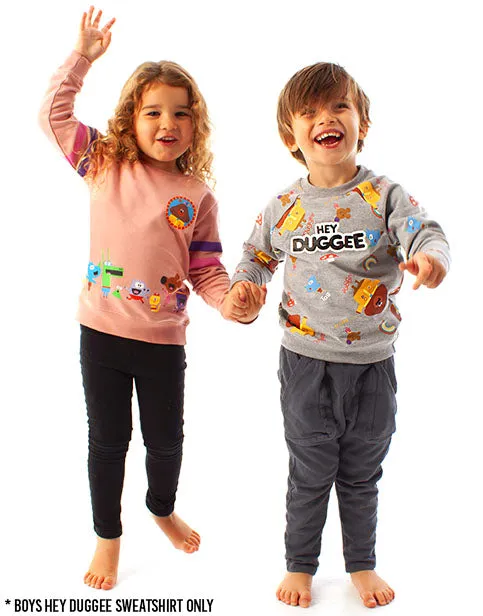 Hey Duggee Sweatshirt Squirrels Club Boy's Grey Long Sleeved Kids Sweater