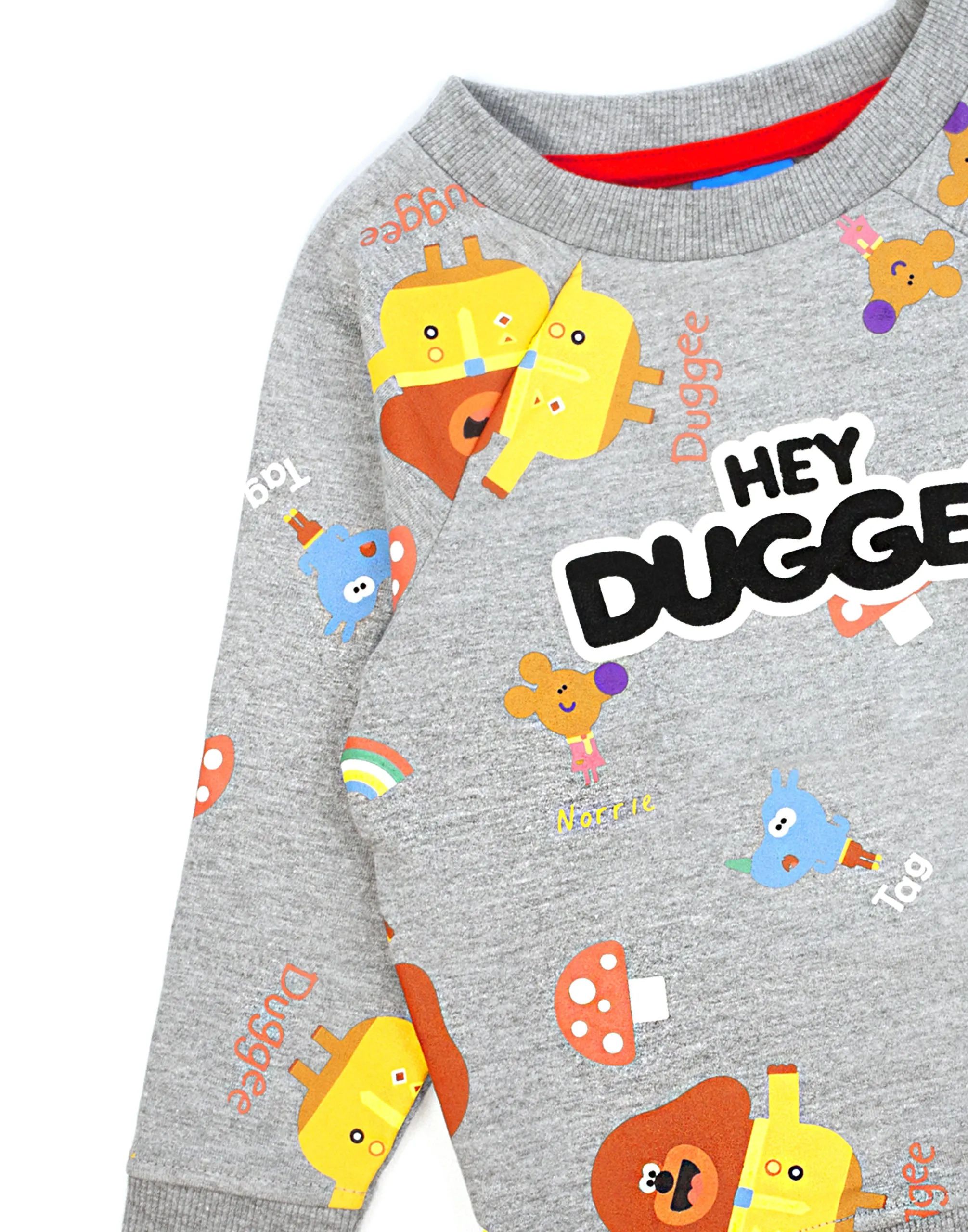 Hey Duggee Sweatshirt Squirrels Club Boy's Grey Long Sleeved Kids Sweater