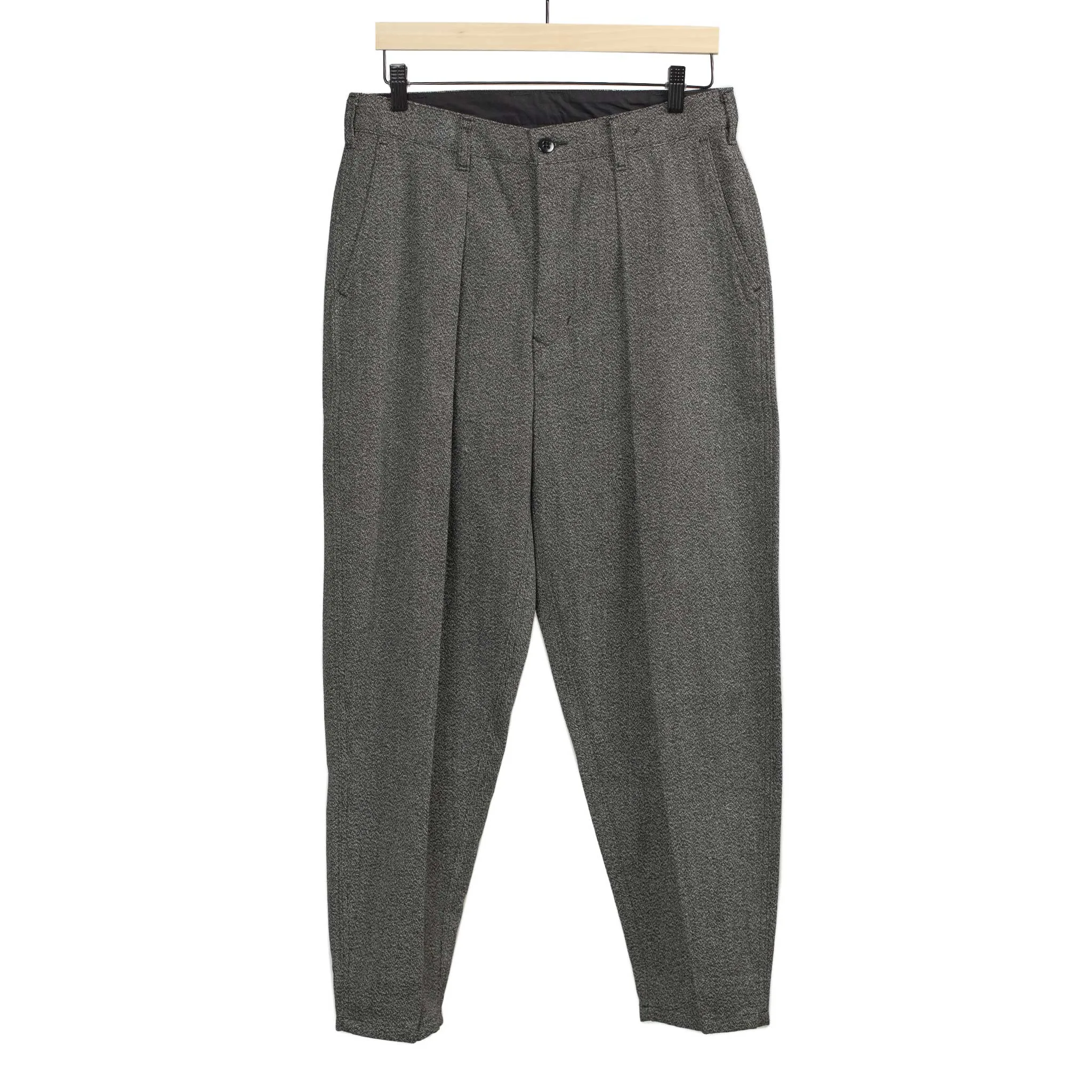 High-rise Riding pants in Salt & Pepper canvas