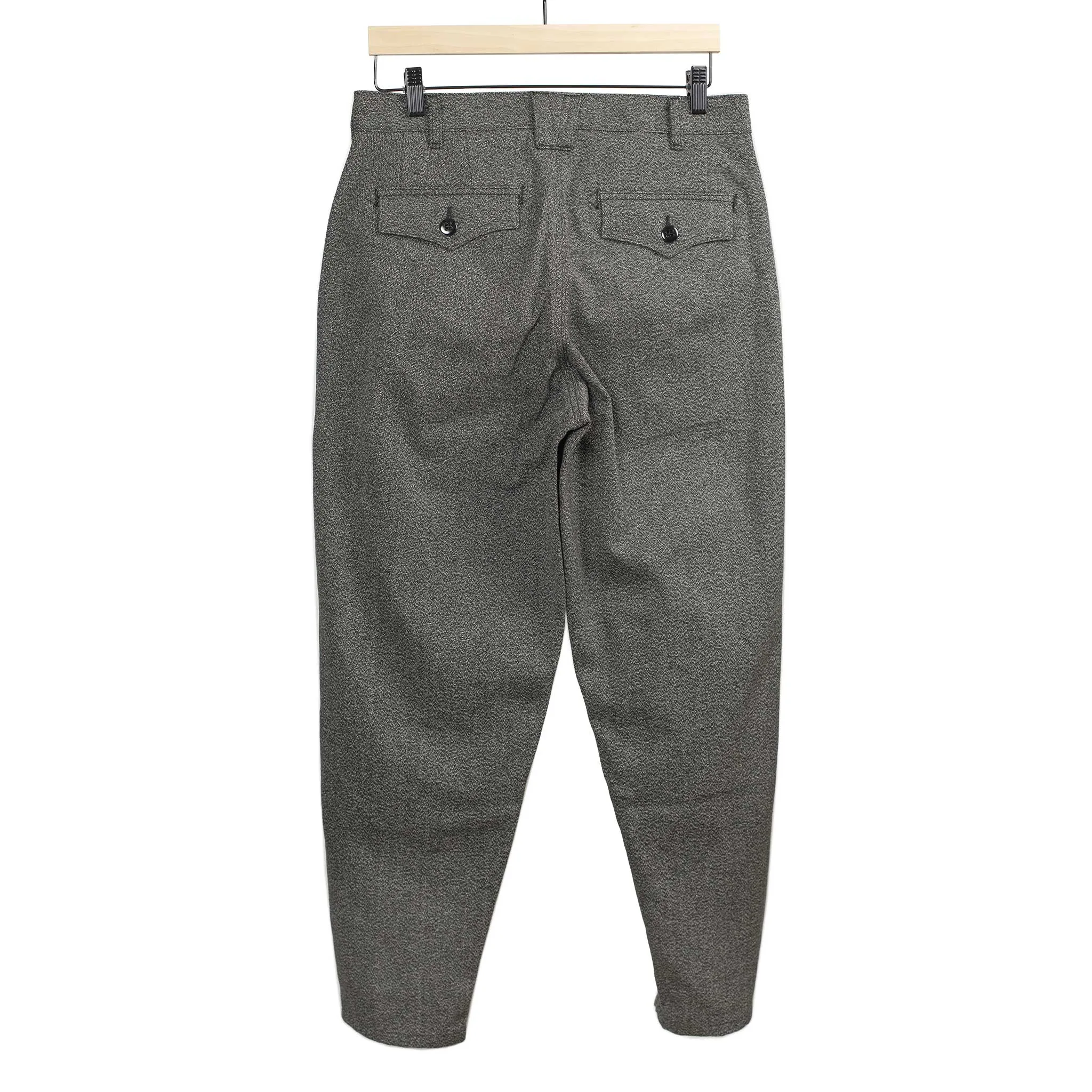 High-rise Riding pants in Salt & Pepper canvas