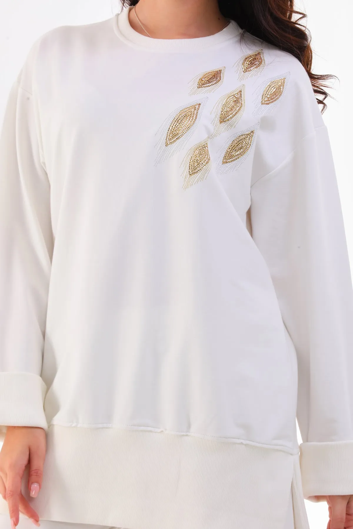 JMN Gold Anther Tracksuit White